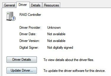 Update Driver For Raid Controller