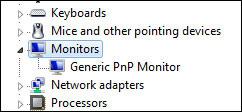 Update monitor drivers manually