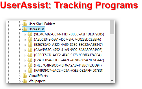 User Assist Tracking Programs