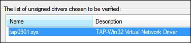 Verify Unsigned Drivers