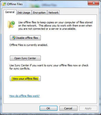 View Your Offline Files