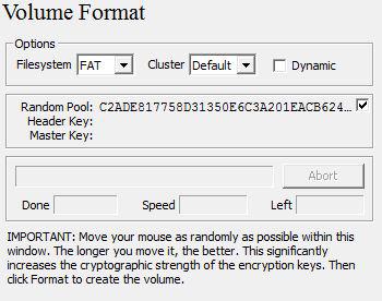 Volume format encryption