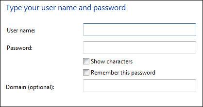 VPN Username and password