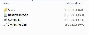 Where are skyrim ini files located