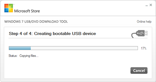 Windows 7 USB DVD Download Tool - Screen 4 of 4