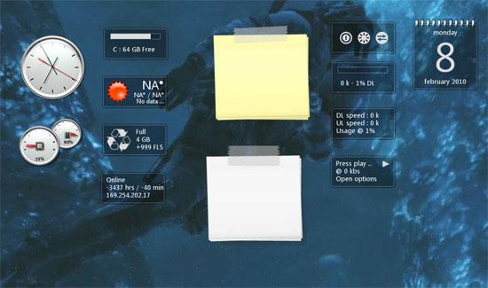 Windows 7 Aero Glass Gadgets