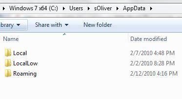 Windows 7 Local AppData