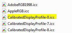 Windows 7 Calibrated Profile ICC