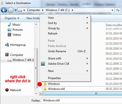 Windows 7 Create New Folder