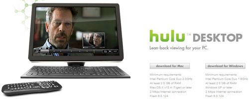 Windows 7 Hulu Desktop Media Center