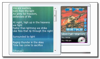 Windows 7 Lyrics Gadget