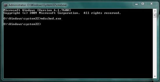 Windows 7 mdsched.exe