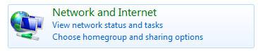 Windows 7 Network and Internet