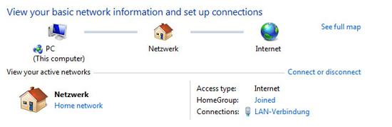 Windows 7 Network Sharing Center