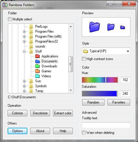 Windows 7 Rainbow Folders