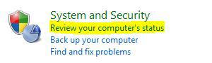 Windows 7 Review Your Computer Status