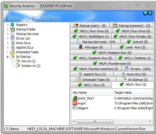 Windows 7 Startup Programs Manager GUI