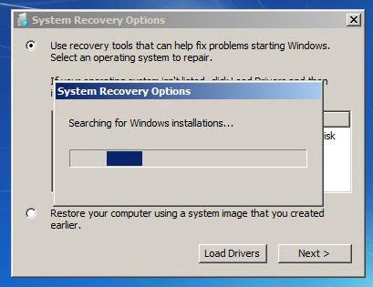 Windows 7 System Recovery Options