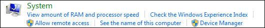Windows 7 System Settings