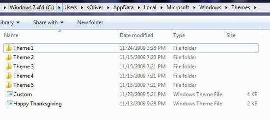 Windows 7 Themes Folder Location