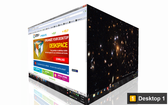 Windows 7 Virtual Desktop in 3D