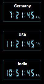 Windows 7 World Clock Gadget