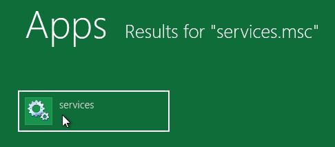 Windows 8 App Results For Services Msc 1