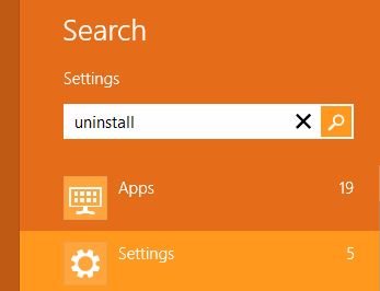 Windows 8 Search Settings