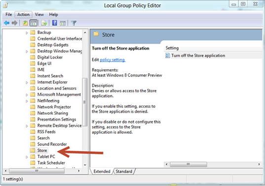 Turn off windows 8 store