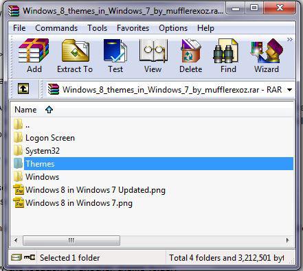 Windows 8 Themes in Windows 7