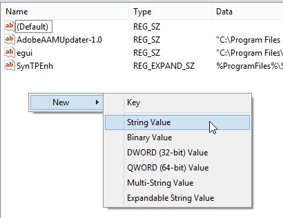 Create a new string value