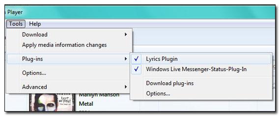 Windows Media Player Lyrics Plugin