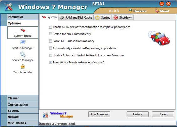 Windows 7 Manager