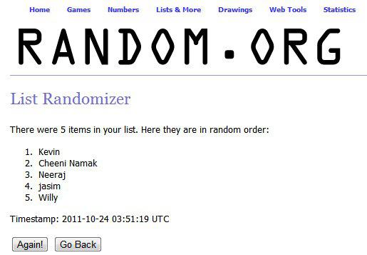 winners of giveaway