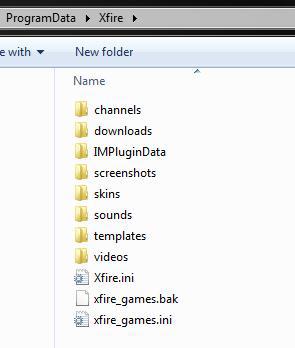 Xfire Location Folder