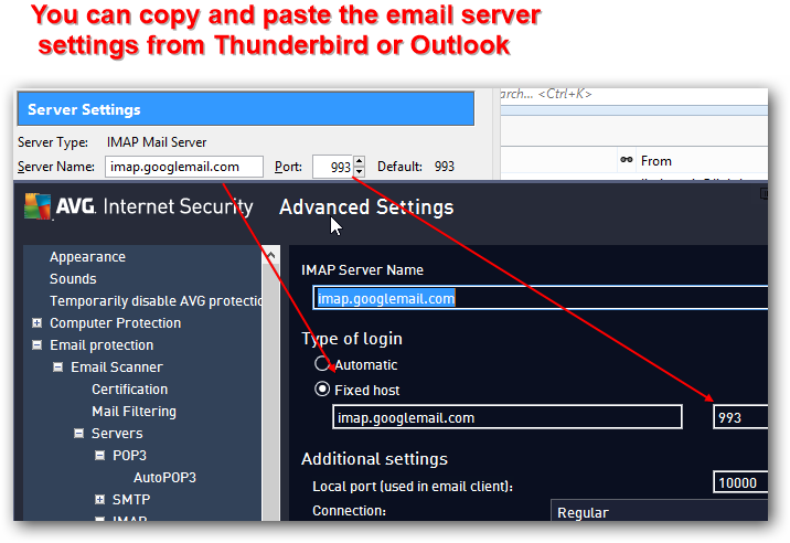 You Can Copy Paste The Email Server Settings From Thunderbird Or Outlook.png