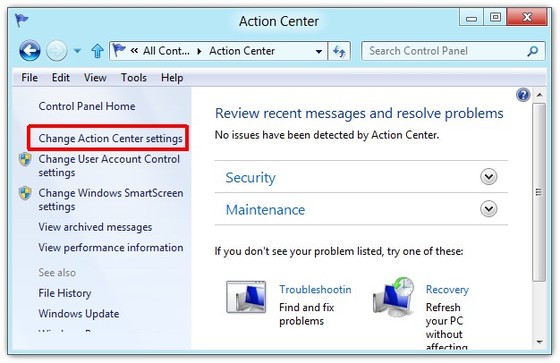 Disable Windows Action 4