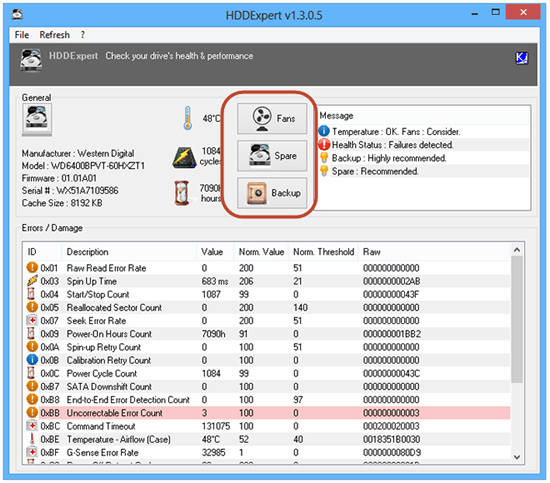 your HDD or SSD & Performance with HDDExpert